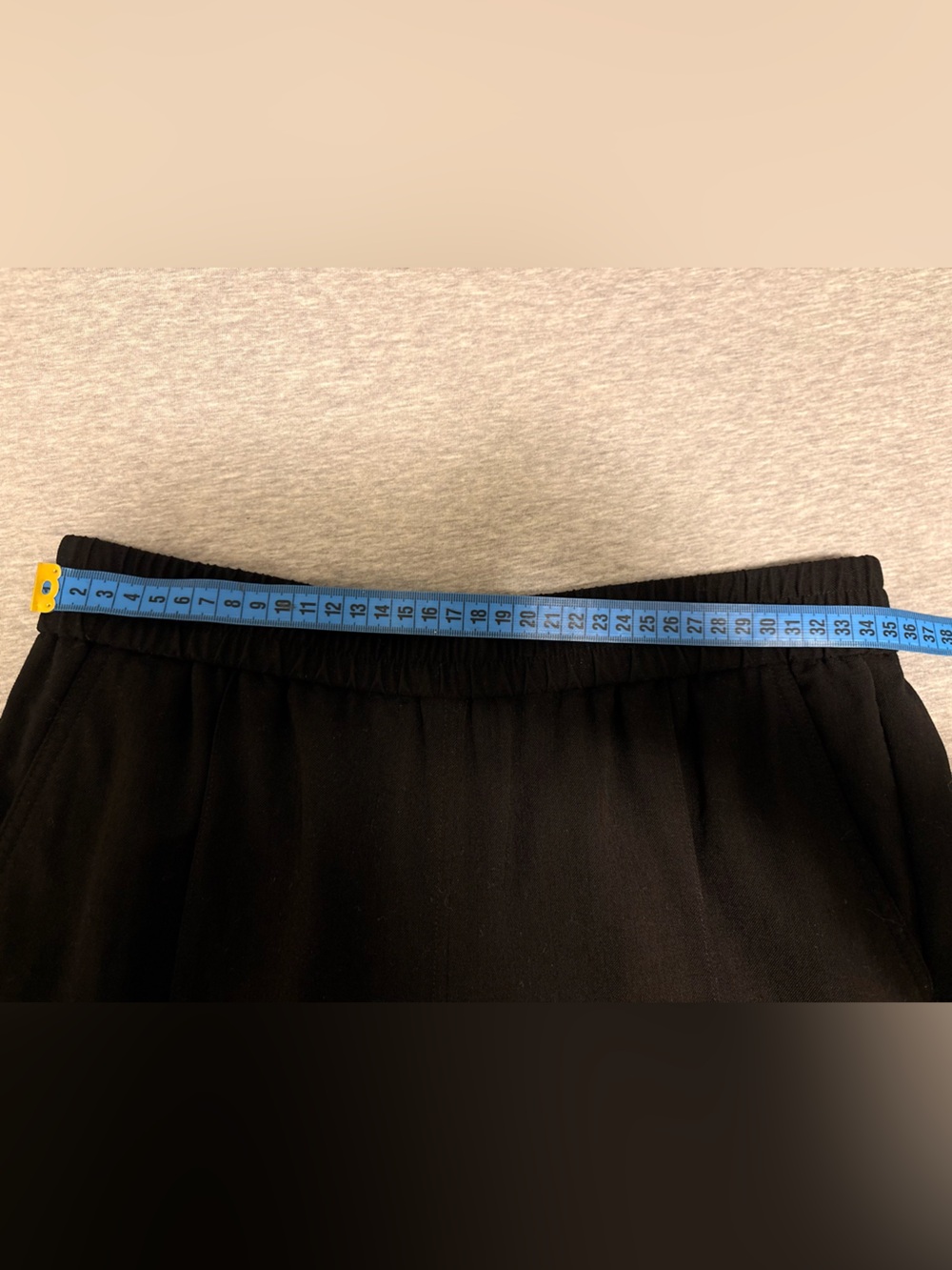 ELASTICATED WOOL STRAIGHT LEG PANTS - Picture 6 of 7